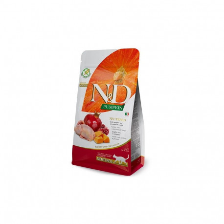 FARMINA Pumpkin N&D Neutered Quail - dry cat food - 5kg