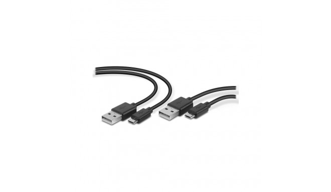 STREAM Play & Charge USB Cable Set - for PS4, black