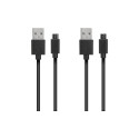 STREAM Play & Charge USB Cable Set - for PS4, black