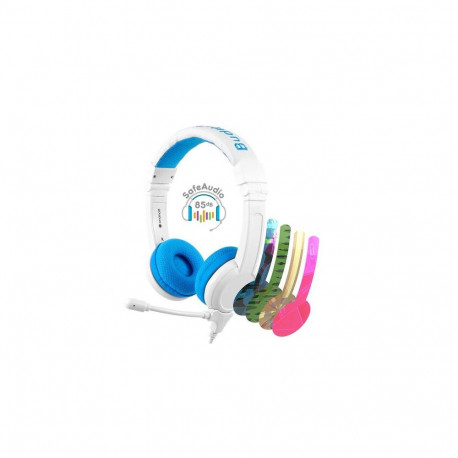 BuddyPhones School+ Headset Wired Head-band Calls/Music Blue, White