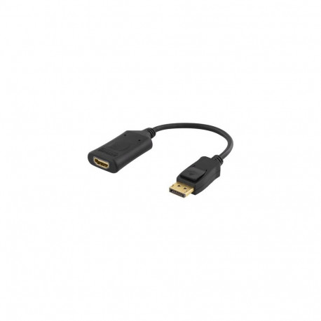 Deltaco DP-HDMI32 video cable adapter 0.1 m DisplayPort HDMI Black