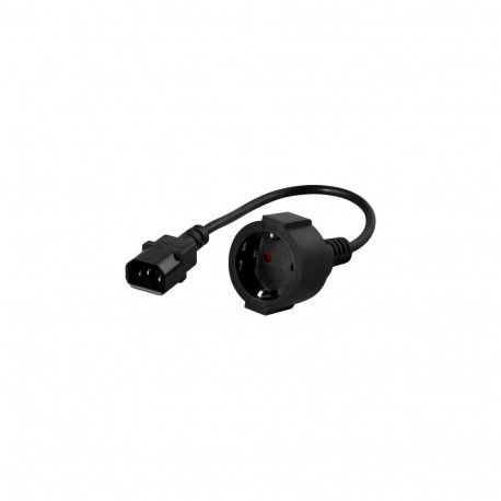 Deltaco DEL-109P-50 power cable Black 0.5 m Power plug type F IEC C14