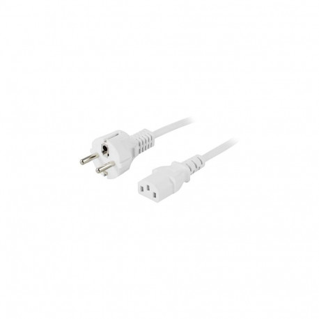 Deltaco DEL-109MV-50 power cable White 0.5 m CEE7/7 IEC C13