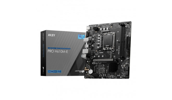 Mainboard|MSI|Intel H610|LGA1700|Micro-ATX|Memory DDR5|Memory slots 2|1xPCI-Express 1x|1xPCI-Express