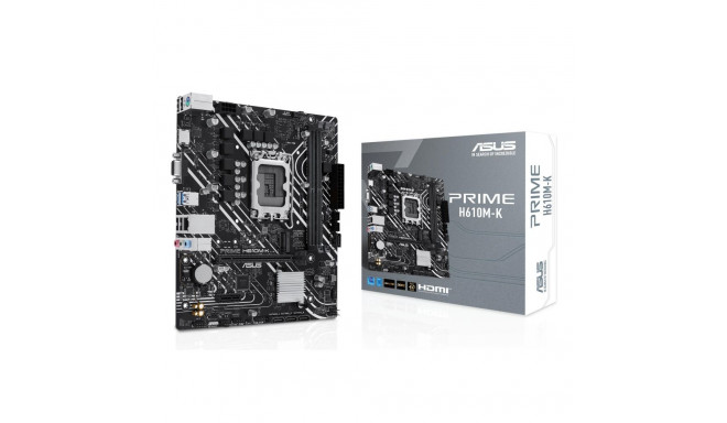 Asus emaplaat Intel H610 LGA1700 Micro-ATX DDR5x2 1xPCI-Express 3.0 1x 1xPCI-Ex