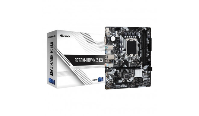 Mainboard|ASROCK|Intel B760 Express|LGA1700|Micro-ATX|Memory DDR4|Memory slots 2|2xPCI-Express 3.0 1