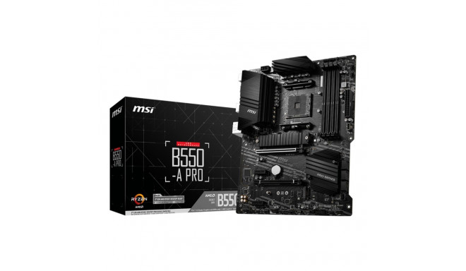 Mainboard|MSI|AMD B550|SAM4|ATX|2xPCI-Express 3.0 1x|1xPCI-Express 3.0 4x|2xM.2|1xPCI-Express 4.0 16