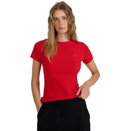 Koszulka damska 4F F2255 czerwona 4FWMM00TTSHF2255 062S M