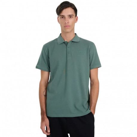 Koszulka męska polo 4F M555 zielona 4FWAW25TPTSM555 41S L