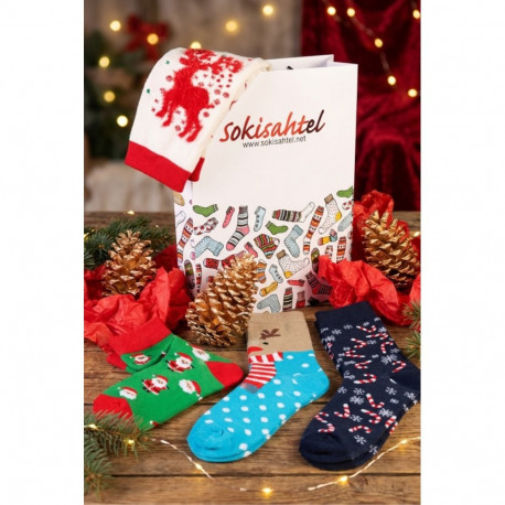 SOKISAHTEL SECRET SANTA jõulusokkide MIX 4 paari 444, 446