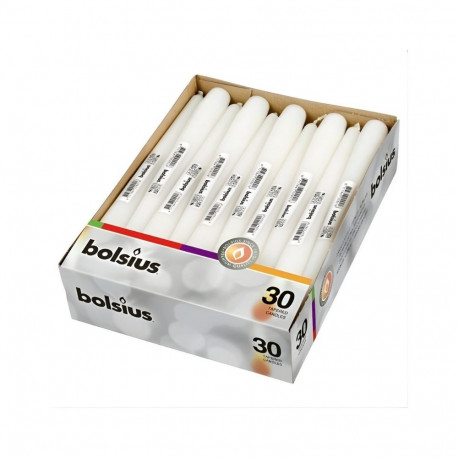 Bolsius Table Candle 245/24mm White 1pc