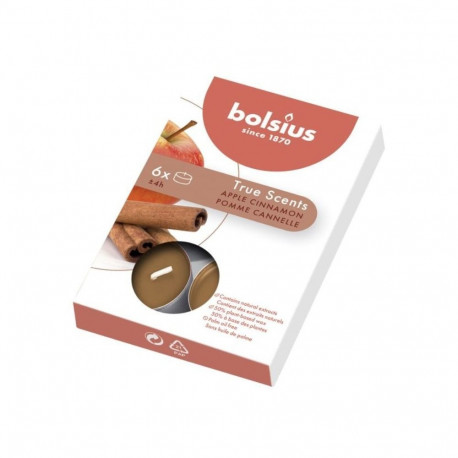 Bolsius True Scents Tealights Scented Candles Apple Cinnamon 6.pcs