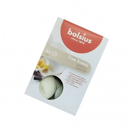 Bolsius True Scents Tealights Scented Candles Vanilla 6pcs