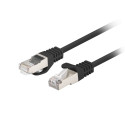 PATCHCORD CAT.6 FTP 1M BLACK FLUKE PASSED LANBERG 10-PACK