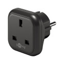 Goobay Travel Adapter UK to Europe, black