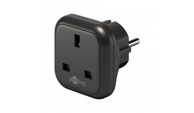 Goobay Travel Adapter UK to Europe, black
