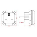 Goobay reisadapter UK–Euroopa, must