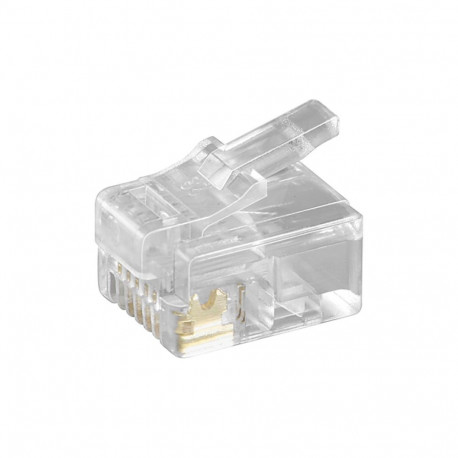 Goobay RJ12 modulaarpistik lamedatele kaablitele, 6-pin RJ12 isane (6P6C) (10 tk)