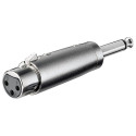 Goobay XLR Adapter, AUX Jack, 6.35 mm Mono Male to XLR Female