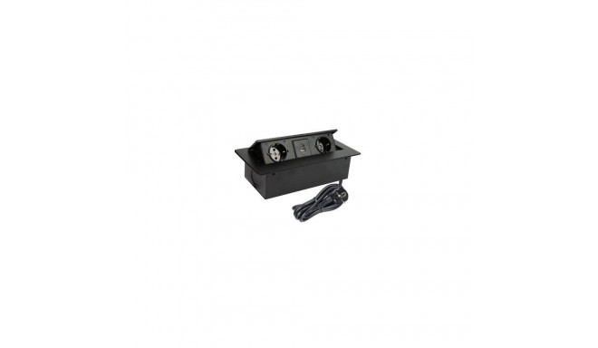 EXT CORD 2PL+USB A+C 3M BLACK