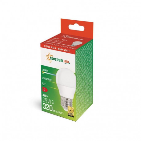LED BULB E27 P45 4W 3000K 320LM