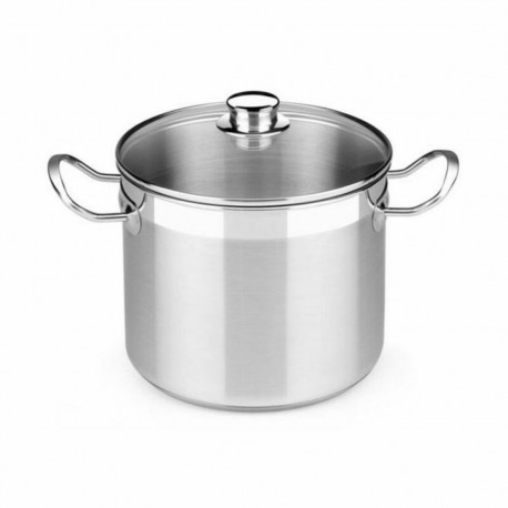 Pot with Glass Lid BRA Profesional 8,5 L Stainless steel Ø 24 cm Multicolour Steel Stainless steel 1
