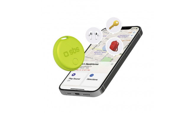 SBS Track My Circle Locator Compatible with Apple Find My - Green