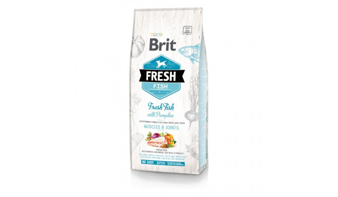 BRIT Fresh Adult Large lihased ja liigesed kala kõrvitsaga kuiv koeratoit 12kg