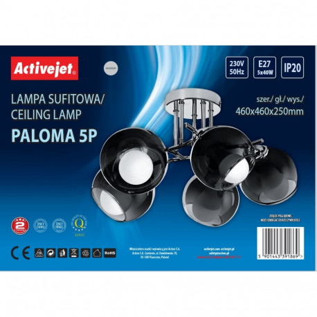 Activejet AJE-PALOMA 5P E27 5x40W pendant lamp