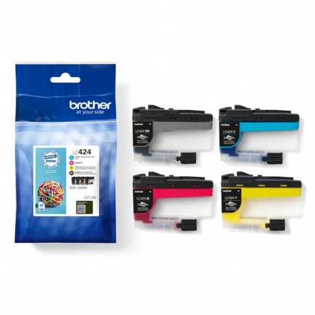 Brother tindikassetid LC-424VAL 4pc(s) originaalsed, must, tsüaan, magenta, kollane