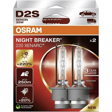 Bulb (komplekt 2 tk) D2S 85V 35W P32D-2 XENARC NIGHT BREAKER 220, valge 4500K