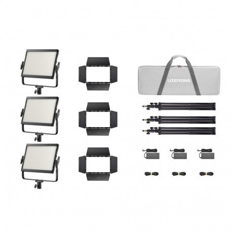 Godox LP600R K3 Black Litemons RGB LED Light Panel 3 light kit