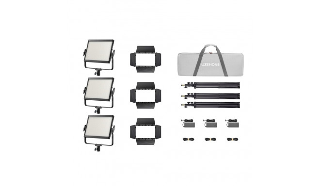 Godox LP400R K3 Black Litemons RGB LED Light Panel 3 light kit