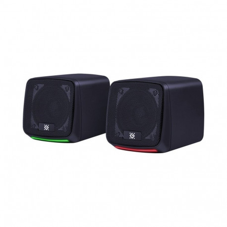 J3 2.0 Channel 6W LED USB Powered PC Speakers - Black