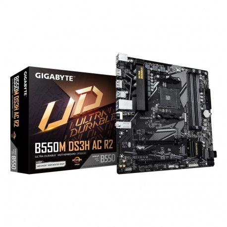 Mainboard|GIGABYTE|AMD B550|SAM4|Micro-ATX|Memory DDR4|Memory slots 4|B550MDS3HACR2