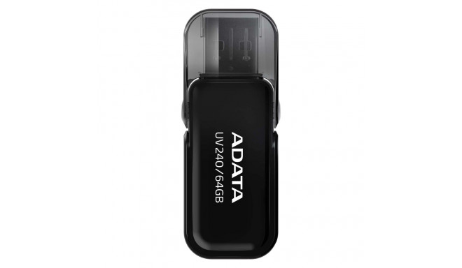 Adata flash drive 64GB USB2, black (AUV240-64G-RBK)