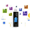 MEMORY DRIVE FLASH USB3 128GB/BLACK AUV320-128G-RBKBL ADATA