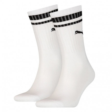 Puma sokid Heritage Stripe Crew 2Pack unisex 907944 02 43-46, valged