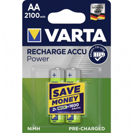 10x2 Varta Rechargeable Accu NiMh 2100 mAh Mignon