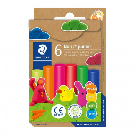 Plastiliin STAEDTLER 842 Jumbo Neon 6 värvi
