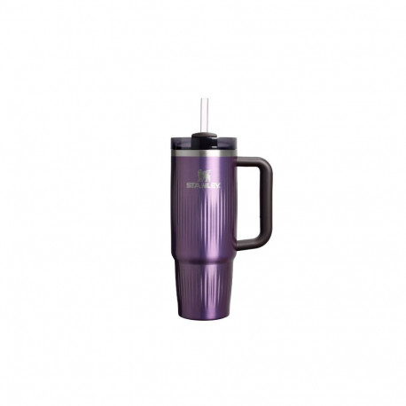 Stanley The Quencher H2.0 Fluted Thermos mug with straw 0.89L Glossy light purple