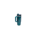 Stanley The Quencher H2.0 Fluted Thermos mug with straw 0.89L Glossy teal