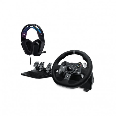 GAMING WHEEL LGT G920 + must kõrvaklapid G335