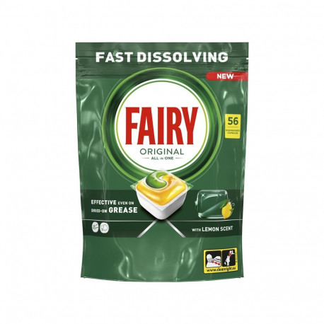 CAPS DISH FAIRY ALL IN ONE LEMON 56 PCE