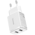 CHARGER BASEUS USB-AX2 10.5W valge