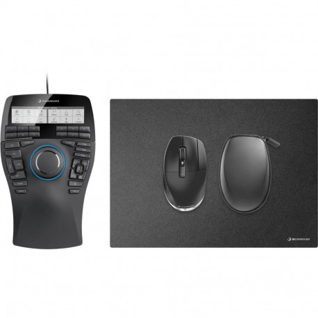 SpaceMouse Enterprise Kit 2 (schwarz/silber, SpaceMouse Enterprise, CadMouse Pro Wireless, CadMouse 