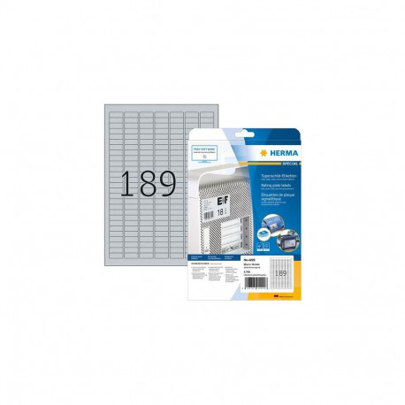 HERMA Rating plate labels A4 25x10 mm silver extra strong adhesion film matt 4725 pcs.