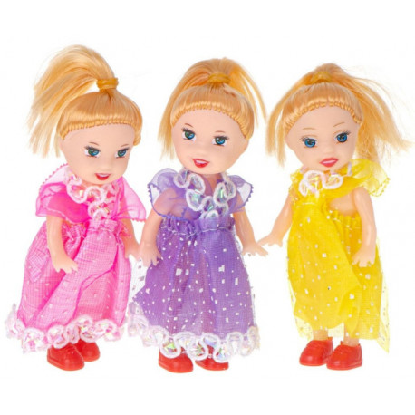 Dollhouse dolls 10cm 3pcs