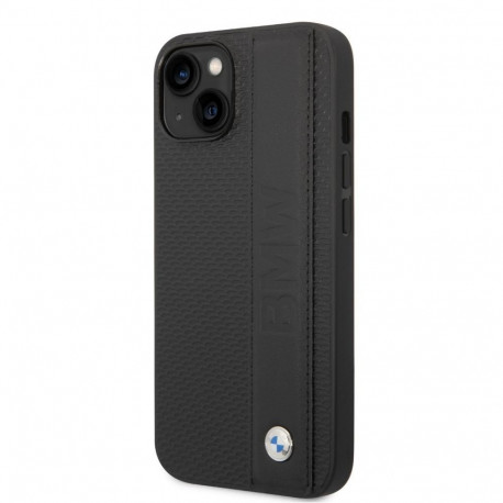 BMW - BMW Signature Leather Big Logo Case for iPhone 14 Plus Black