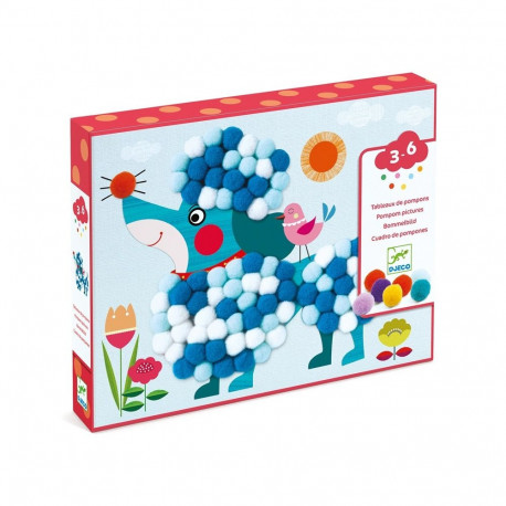 Loov pompoonide komplekt koer DJ09867